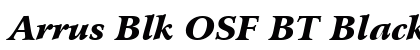Arrus Blk OSF BT Black Italic preview