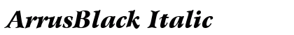 ArrusBlack Italic preview