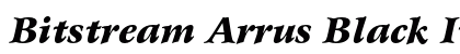 Bitstream Arrus Black Italic Preview