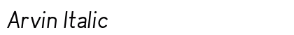 Arvin Italic preview