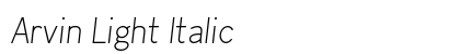 Arvin Light Italic preview