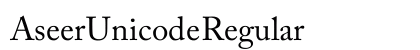 Aseer Unicode Regular preview