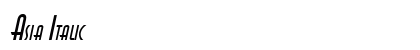 Asia Italic preview