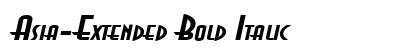 Asia-Extended Bold Italic Preview