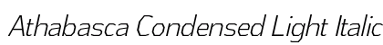Athabasca Condensed Light Italic Preview