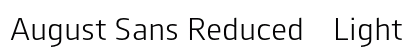 August Sans Reduced 45 Light Preview