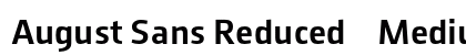 August Sans Reduced 65 Medium Preview