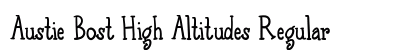 Austie Bost High Altitudes Regular preview