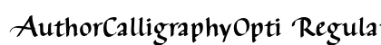 AuthorCalligraphyOpti Regular preview