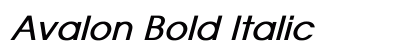 Avalon Bold Italic Preview
