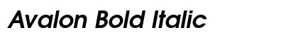 Avalon Bold Italic Preview