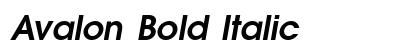 Avalon Bold Italic Preview