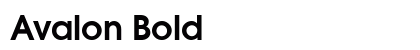 Avalon Bold preview
