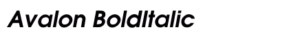 Avalon BoldItalic Preview