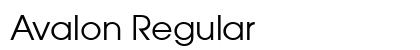 Avalon Regular Preview