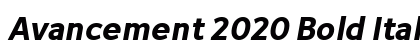 Avancement 2020 Bold Italic Preview