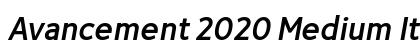 Avancement 2020 Medium Italic Preview