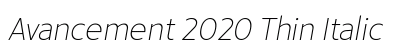 Avancement 2020 Thin Italic Preview