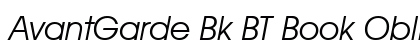 AvantGarde Bk BT Book Oblique Preview