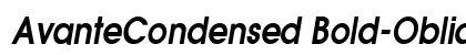 AvanteCondensed Bold-Oblique Preview