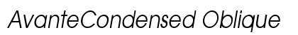 AvanteCondensed Oblique Preview