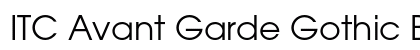 ITC Avant Garde Gothic Book preview