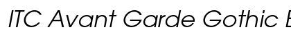 ITC Avant Garde Gothic Book Oblique Preview