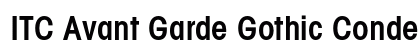 ITC Avant Garde Gothic Condensed Demi Preview