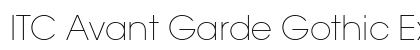 ITC Avant Garde Gothic Extra Light Preview