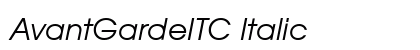AvantGardeITC Italic preview