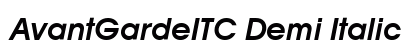 AvantGardeITC Demi Italic Preview