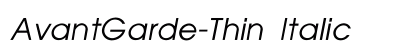 AvantGarde-Thin Italic Preview