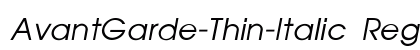 AvantGarde-Thin-Italic Regular preview