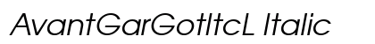 AvantGarGotItcL Italic preview