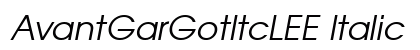 AvantGarGotItcLEE Italic preview