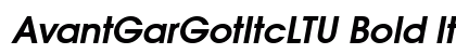 AvantGarGotItcLTU Bold Italic Preview