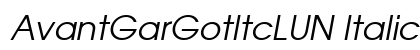 AvantGarGotItcLUN Italic preview