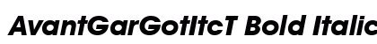 AvantGarGotItcT Bold Italic Preview