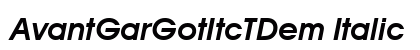 AvantGarGotItcTDem Italic preview