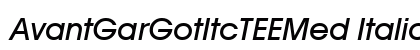 AvantGarGotItcTEEMed Italic preview