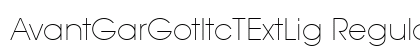 AvantGarGotItcTExtLig Regular preview