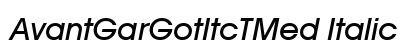 AvantGarGotItcTMed Italic preview