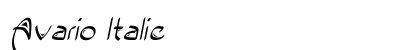 Avario Italic preview