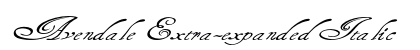 Avendale Extra-expanded Italic Preview