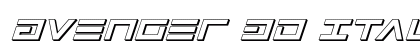 Avenger 3D Italic Italic preview