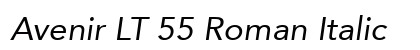 Avenir LT 55 Roman Italic preview