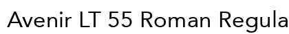 Avenir LT 55 Roman Regular Preview