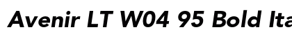 Avenir LT W04 95 Bold Italic Preview