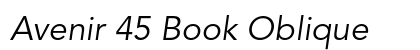 Avenir 45 Book Oblique Font