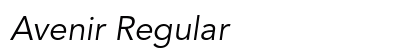 Avenir Regular Font